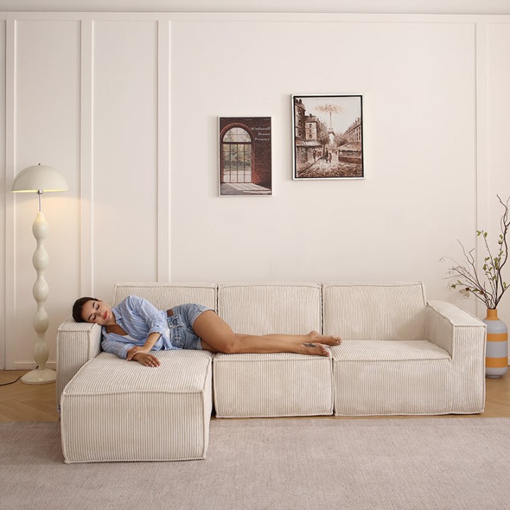 Folio -  Canapé compressé 3 places + 1 pouf livraison offerte