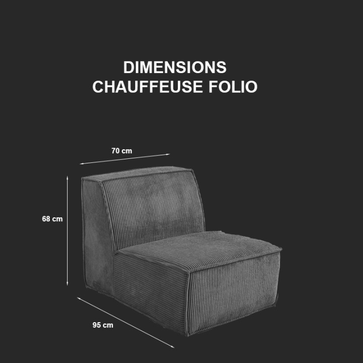 Folio -  Canapé compressé 1 place livraison offerte