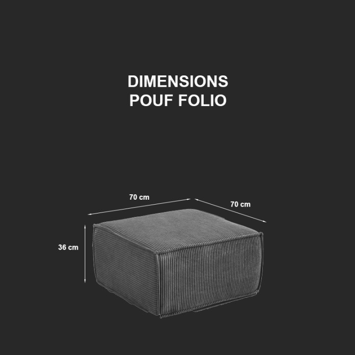 Folio -  Canapé compressé 1 place livraison offerte