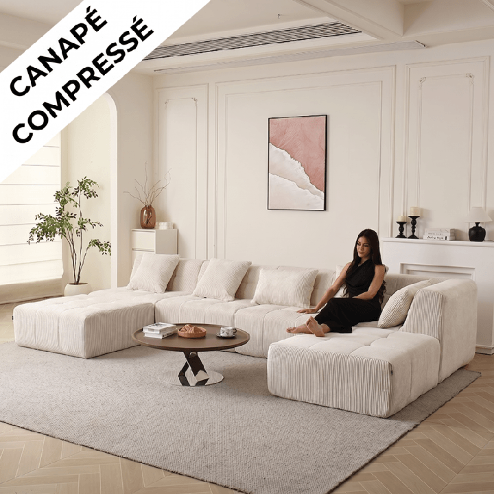 PANAMAX HR VELOURS PARIS-CANAPÉ PANORAMIQUE 7 PLACES