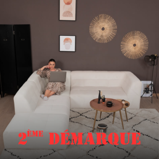 POGO HR VELOURS COTELE-canapé modulable velours côtelé 5 places